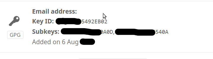 Fig. 2 GPG public key import succeeded with empty email