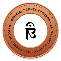 Satish is the official bronze sponsor of the Sharada OM character, 𑇄